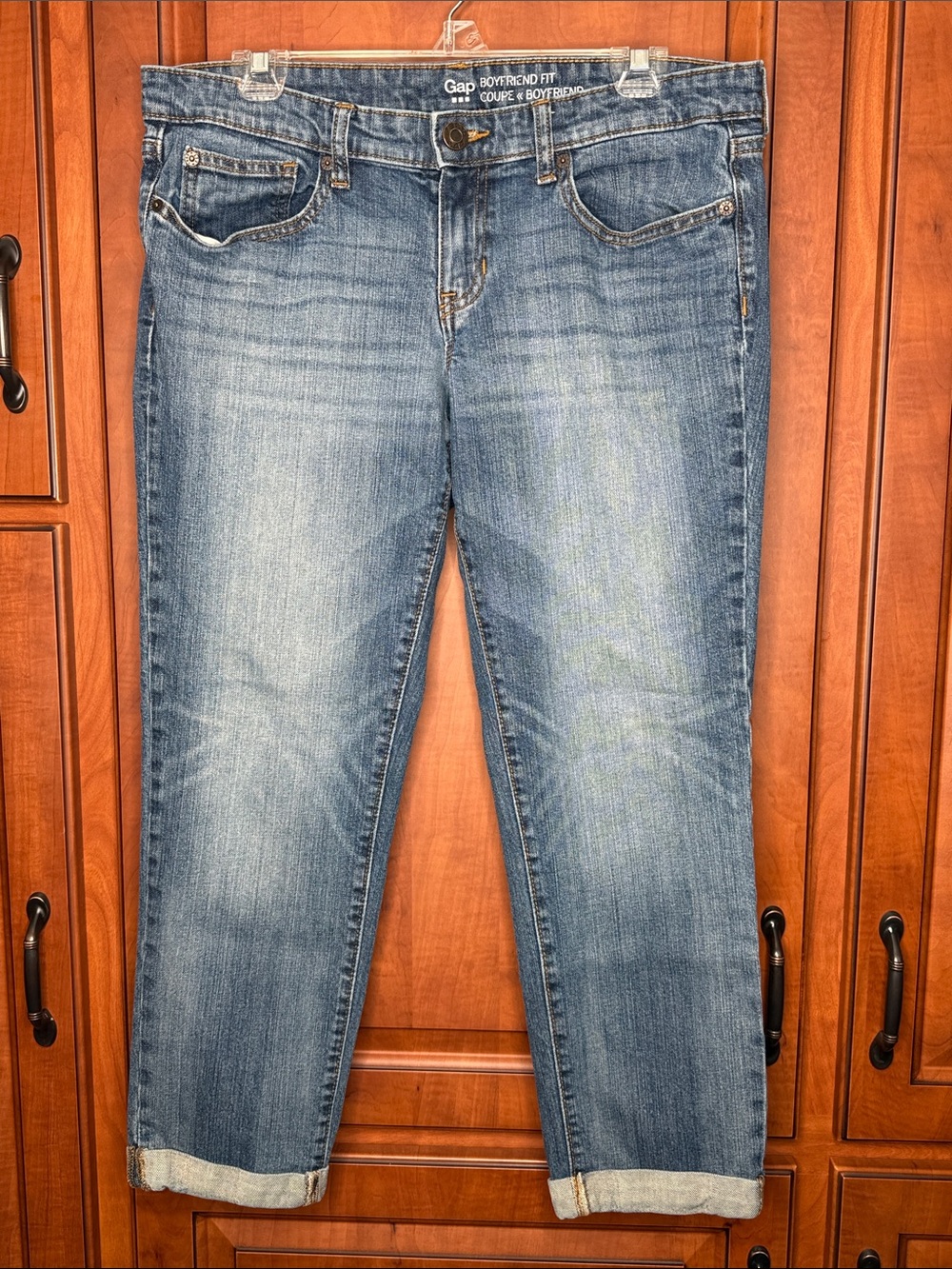 GAP Medium Blue Boyfriend cropped jeans, Size: 12
